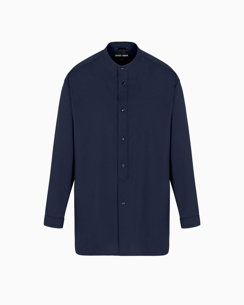 SHIRT JACKET IN PURE VIRGIN WOOL CANVAS 1