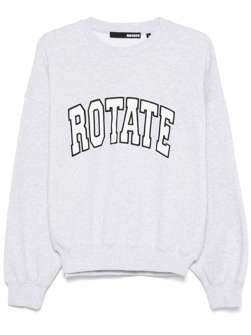 embroidered-logo crew-neck sweatshirt 1