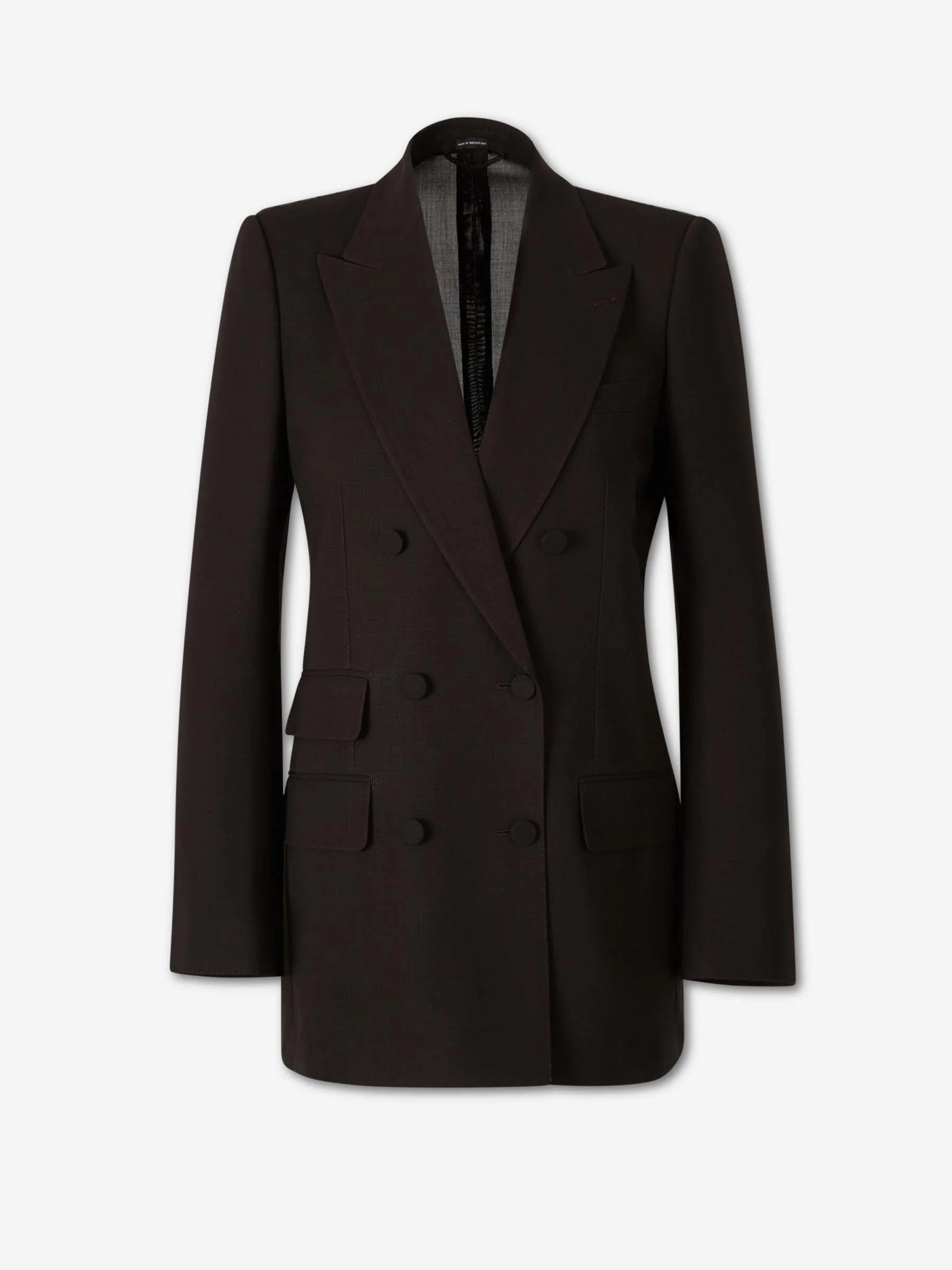 DOUBLE-BREASTED WOOL BLAZER - 1