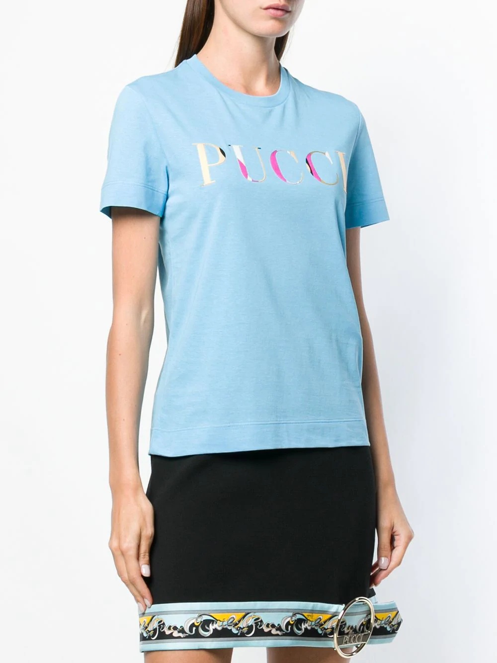 Light Blue Guanabana Print Logo T-Shirt  - 3