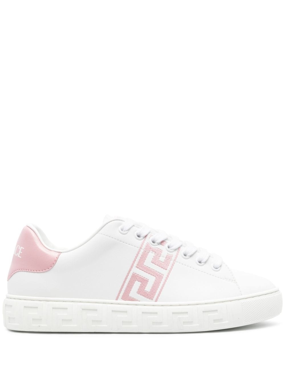 Greca-embroidered sneakers - 1