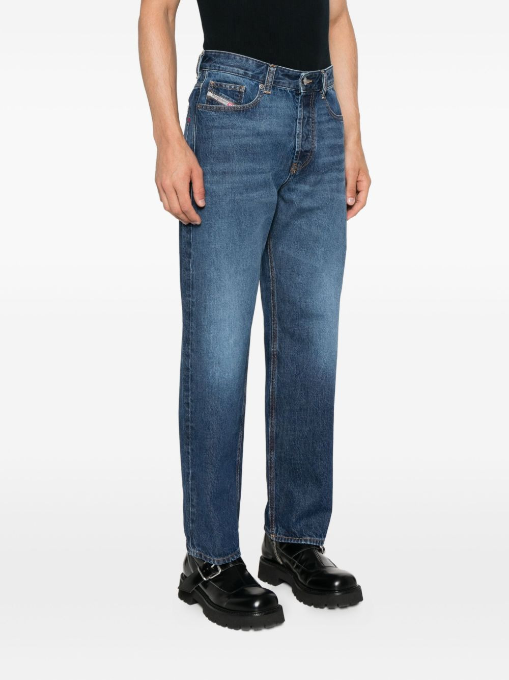 straight-leg cotton jeans - 3