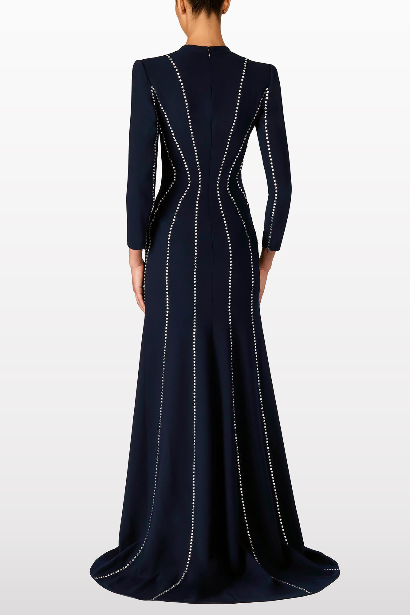 Jenny Packham Victoire Rhinestone-Embellished Maxi Gown in Ink at Nordstrom - 3