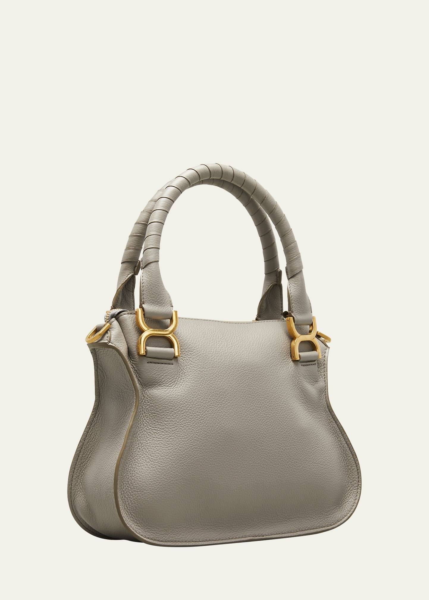 Marcie Small Satchel Bag in Grained Calfskin - 3