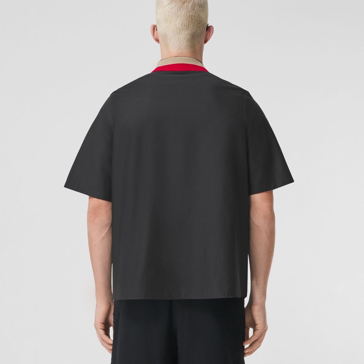 Short-sleeve Logo Detail Cotton Shirt - 4
