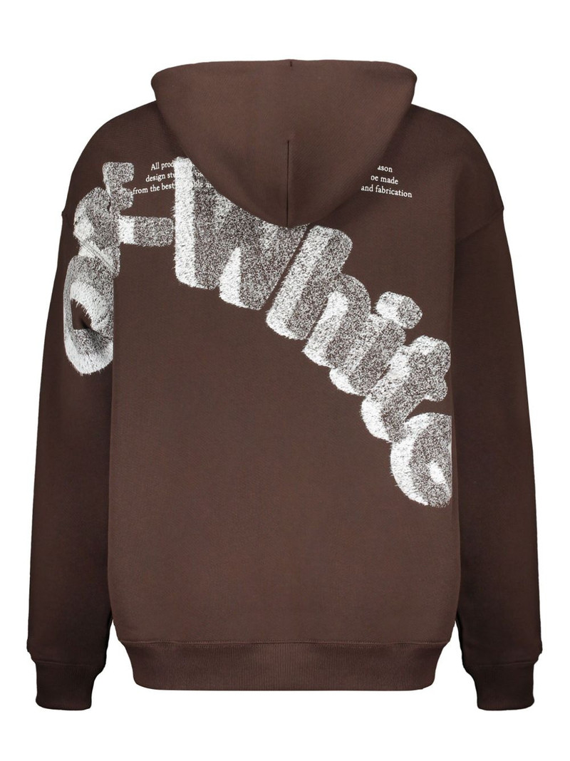 Off-White logo-print hoodie outlook