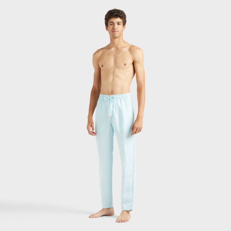 Vilebrequin Men Linen Pants Regular Fit Solid outlook