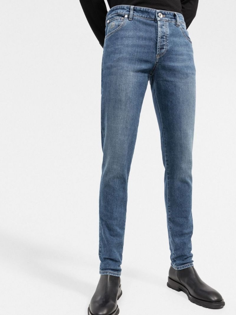 Comfort denim slim fit five-pocket trousers - 3