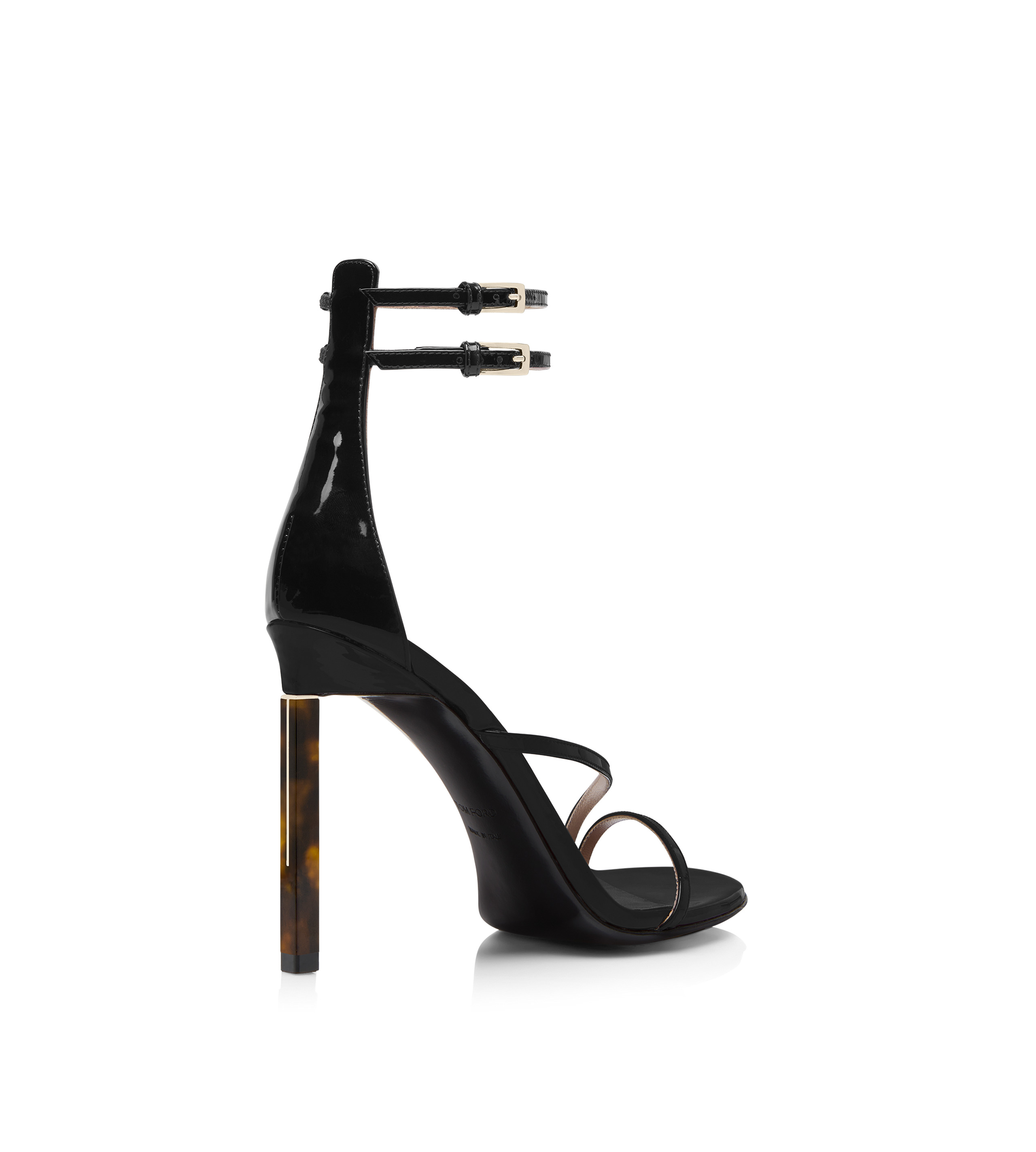 PATENT LEATHER ANKLE STRAP SANDAL - 3