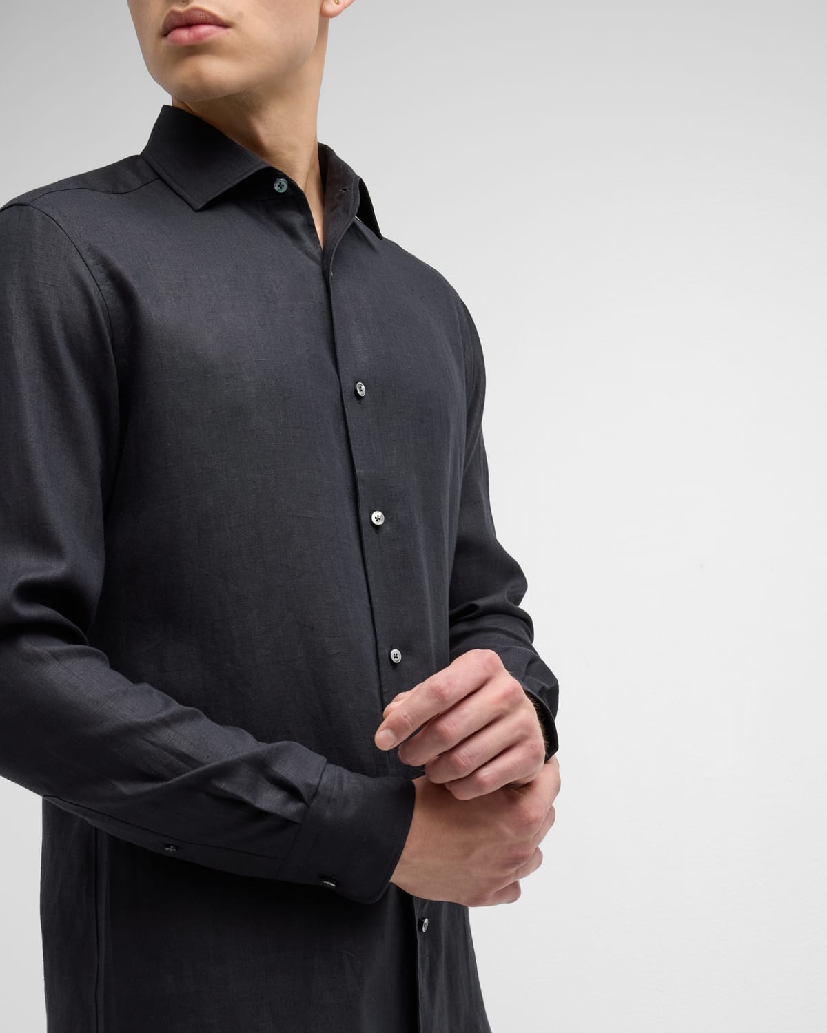 Men's Oasi Lino Linen Sport Shirt - 5
