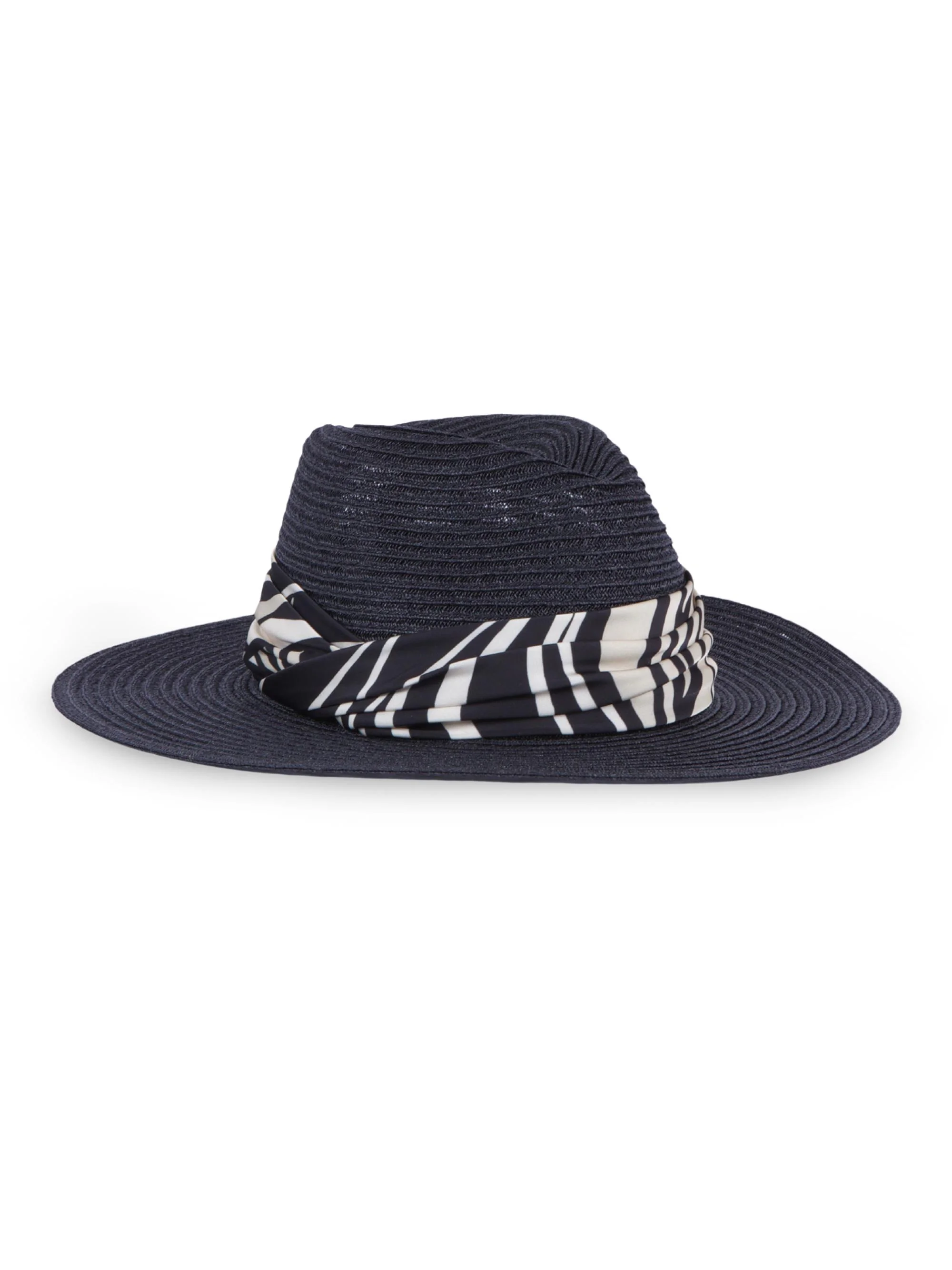 Women's Courtney Vented Hemp Fedora - Black - 1