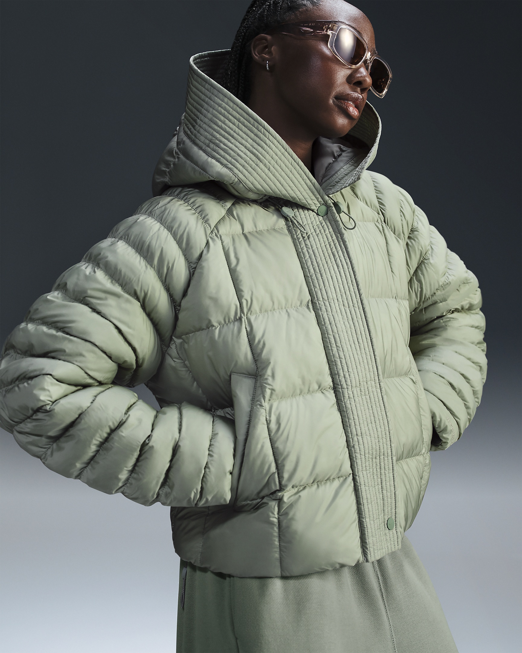 Nike puffer coat womens best sale