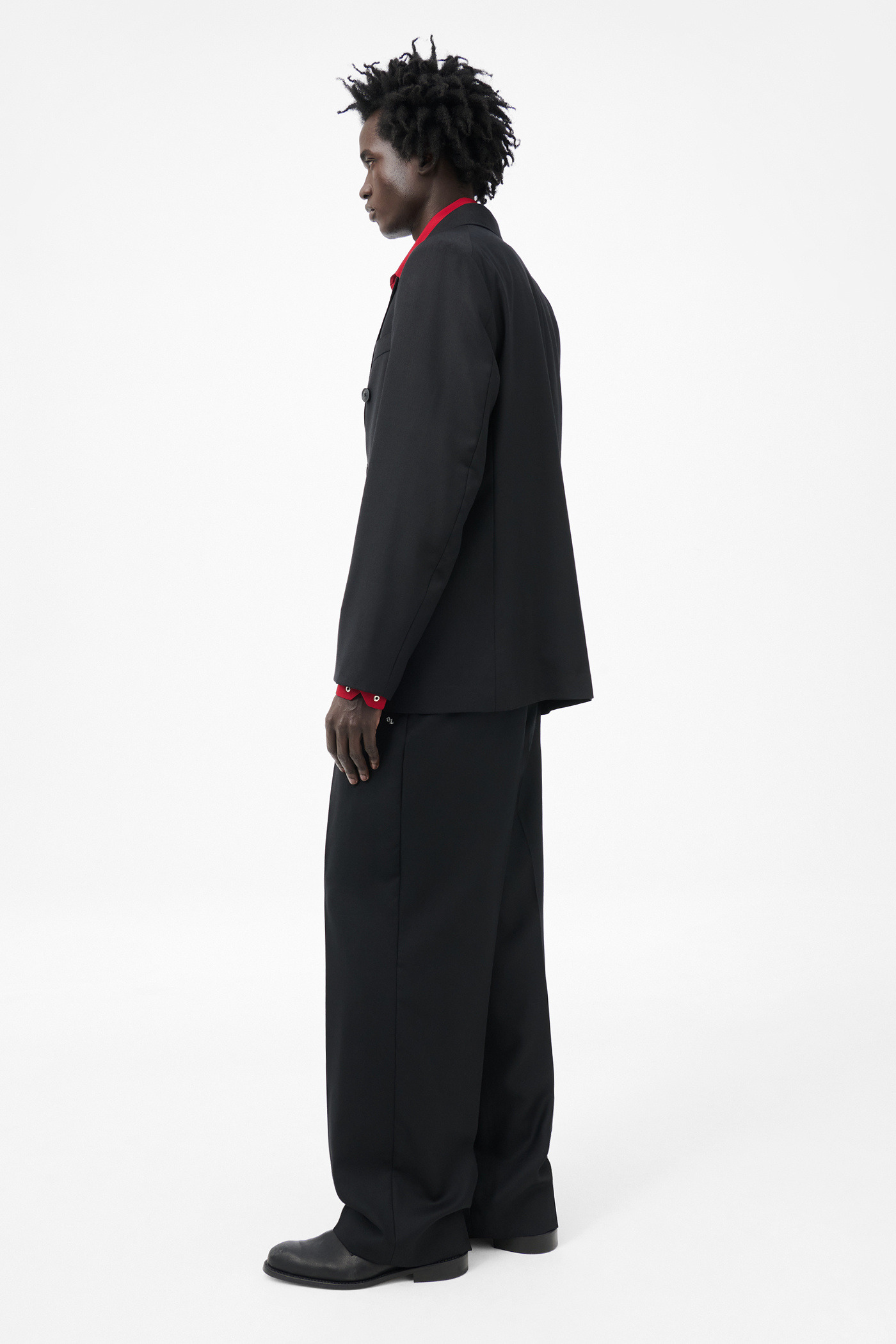Unconstructed DB Blazer Black Panama Wool - 5