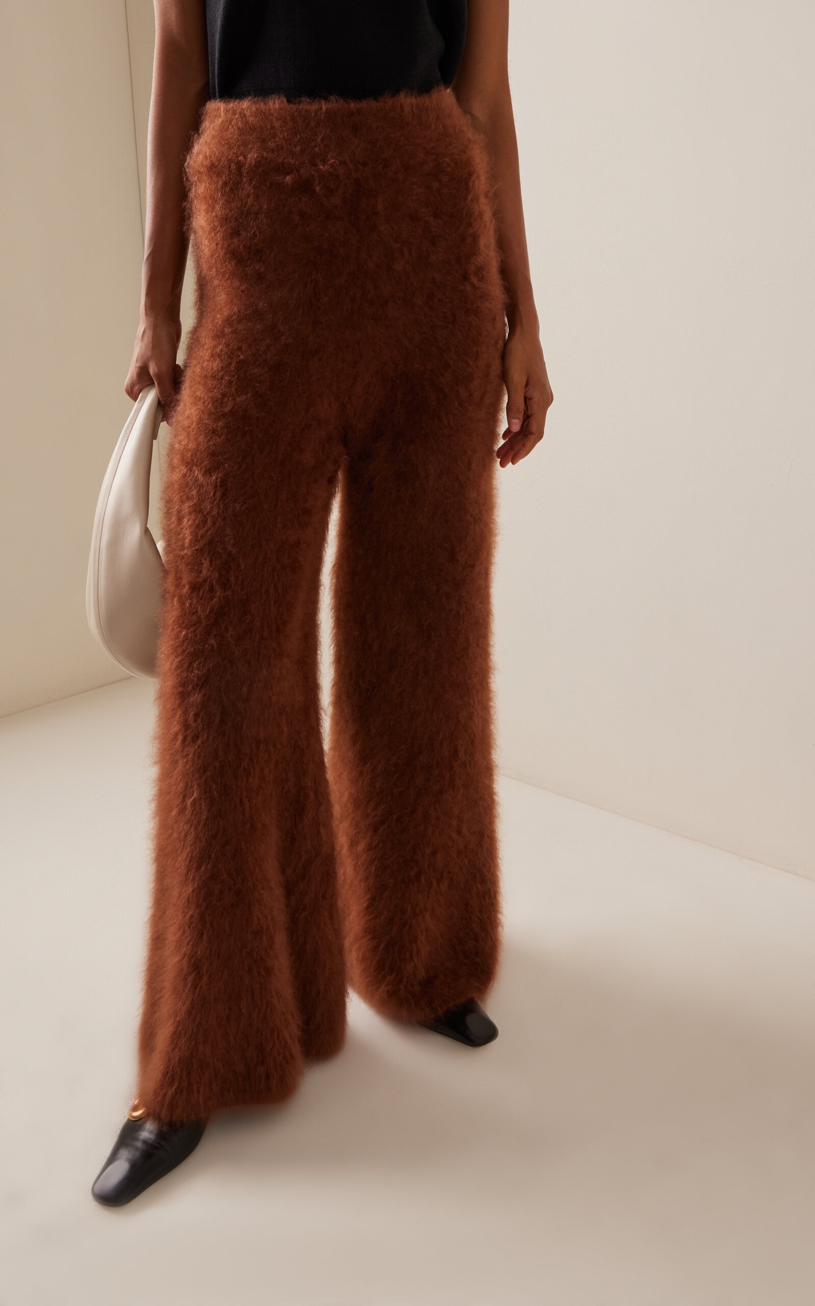 Ellery Cashmere Flared Pants brown - 3
