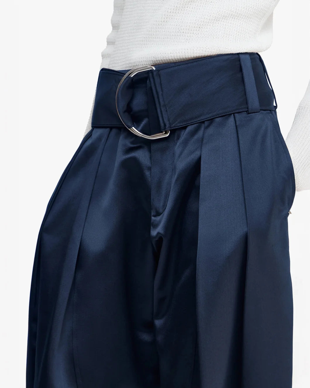 PLEATED D RING TROUSERS - 4