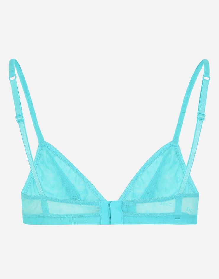 Jacquard tulle triangle bra - 3