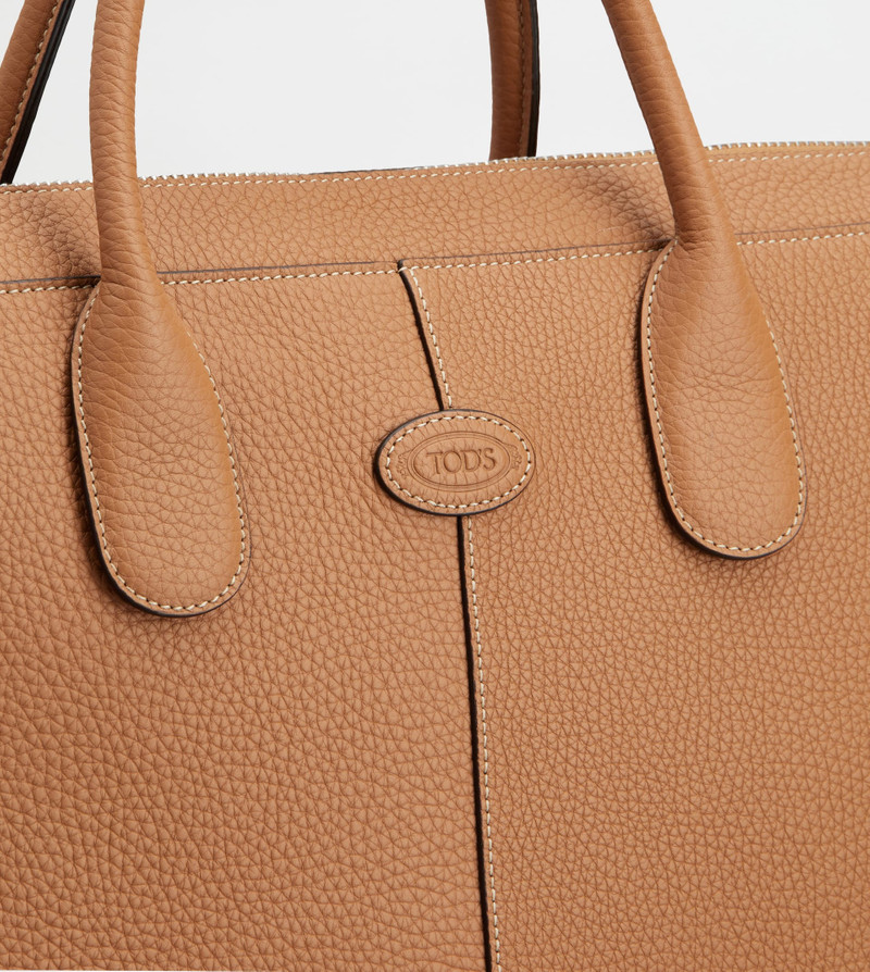 TOD'S DI BAG BRIEFCASE IN LEATHER MEDIUM - BROWN 6
