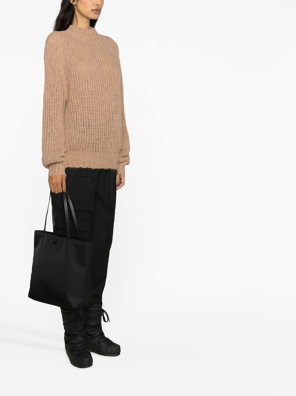 open-knit wool jumper - 4