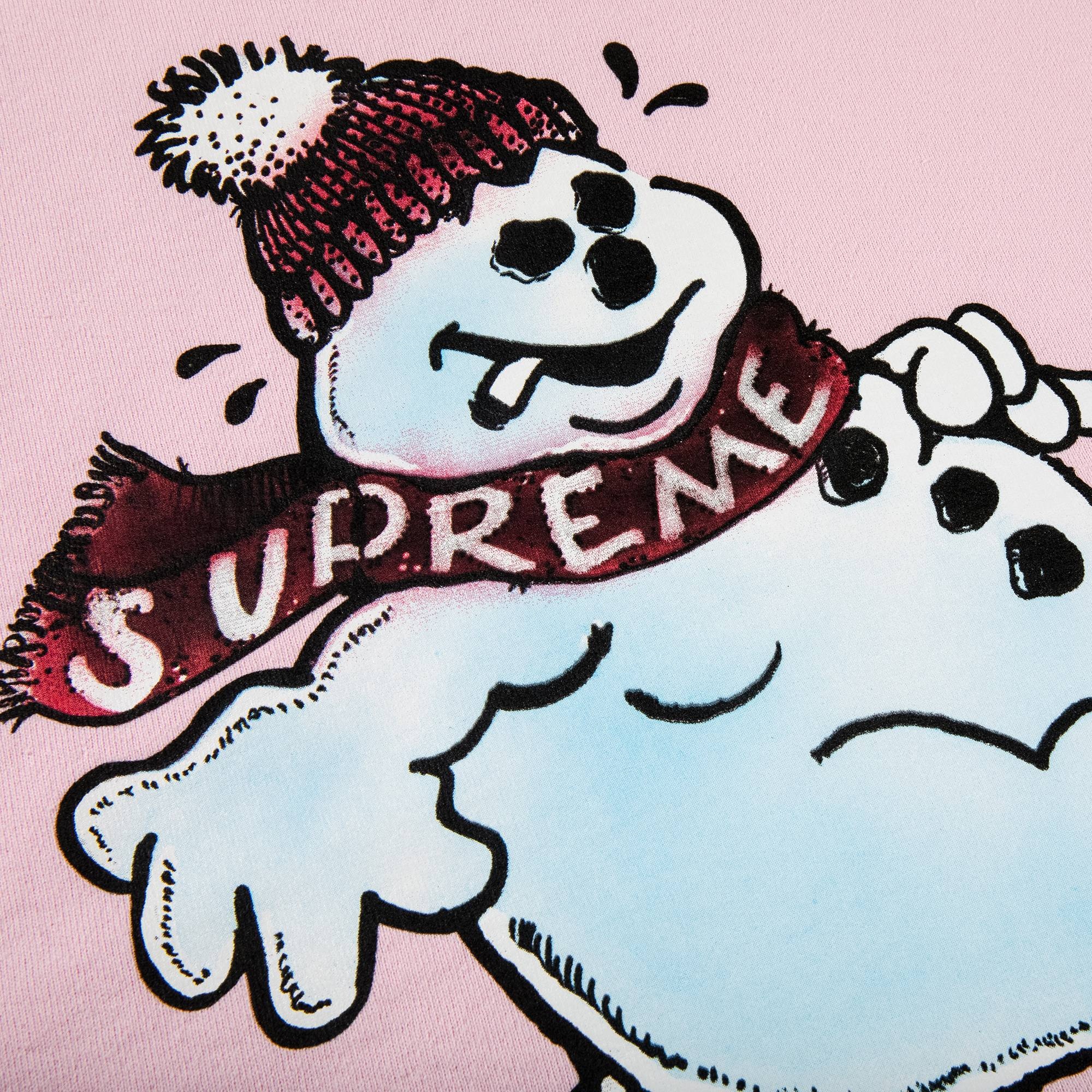 Supreme Snowman Hooded Sweatshirt 'Light Pink' - 3