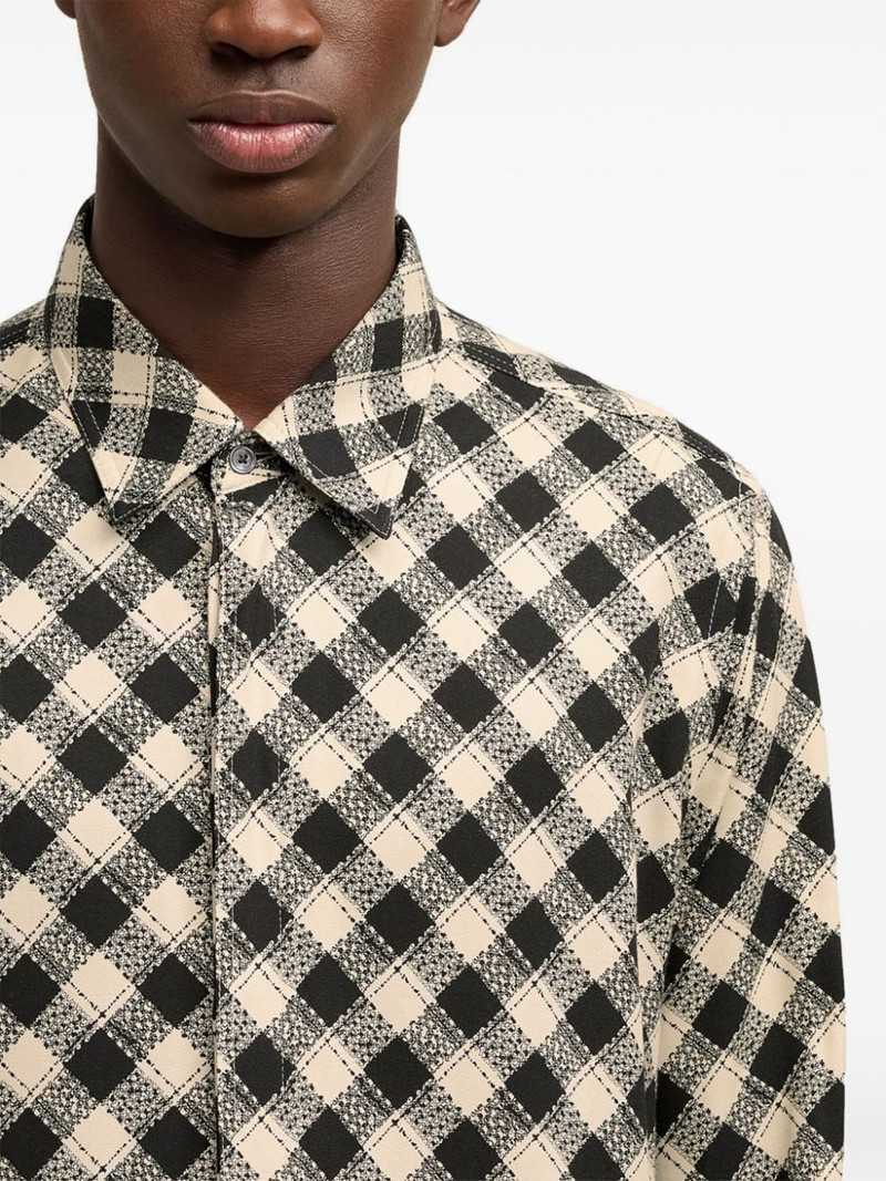 checked double topstitching shirt 6