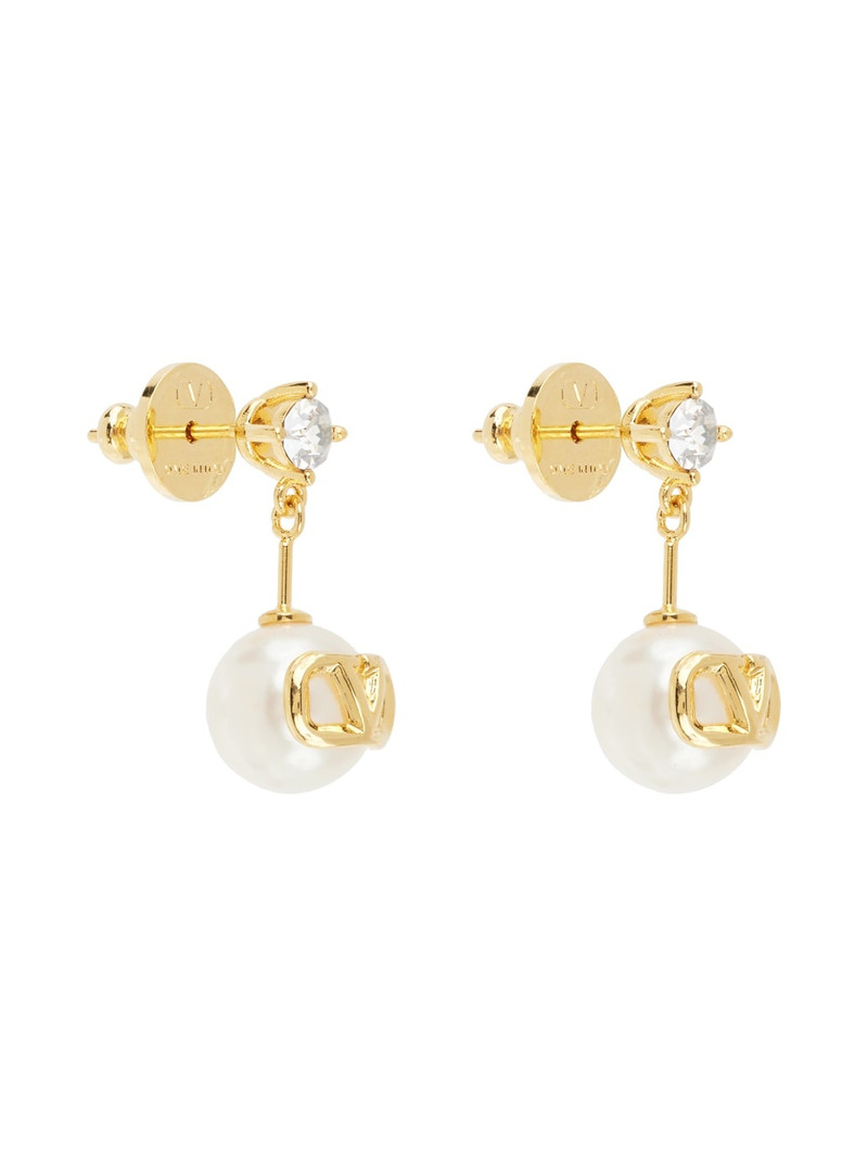 Valentino Gold VLogo Signature Pearl Earrings outlook