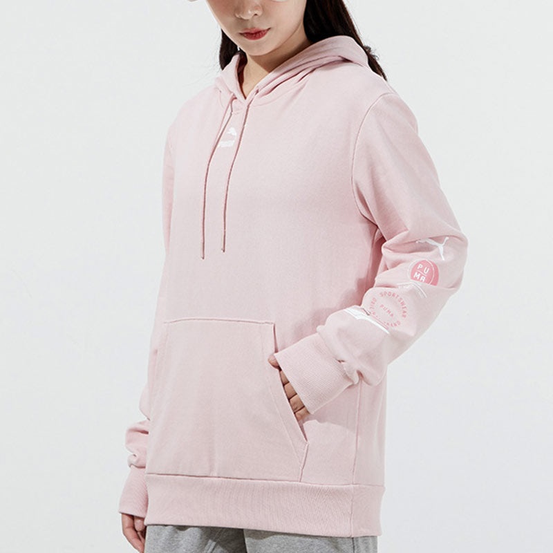 (WMNS) PUMA Small Logo Hoodie 'Light Pink' 534417-36 - 5