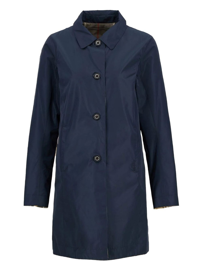Babbity reversible plaid-lined raincoat 1