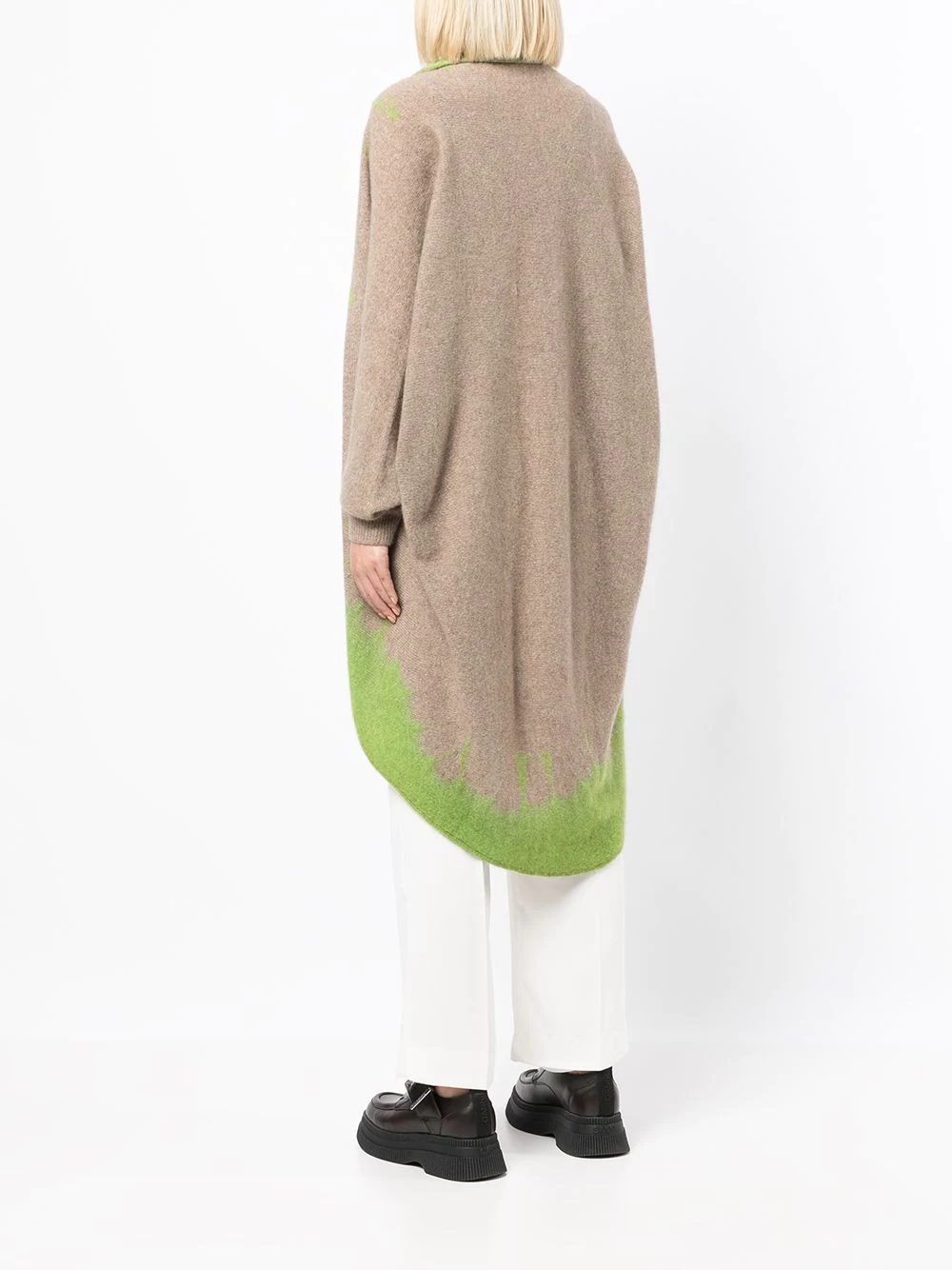 seamless cashmere upside-down cardigan - 4