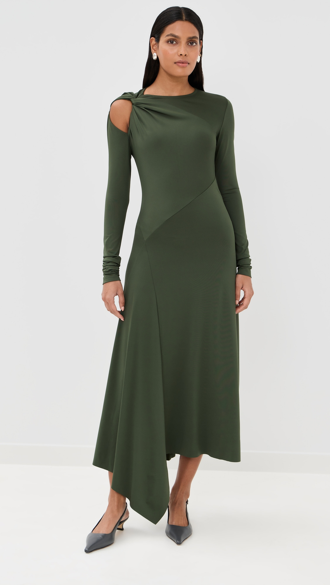 Twist Armhole Detail Midi Dress - 6