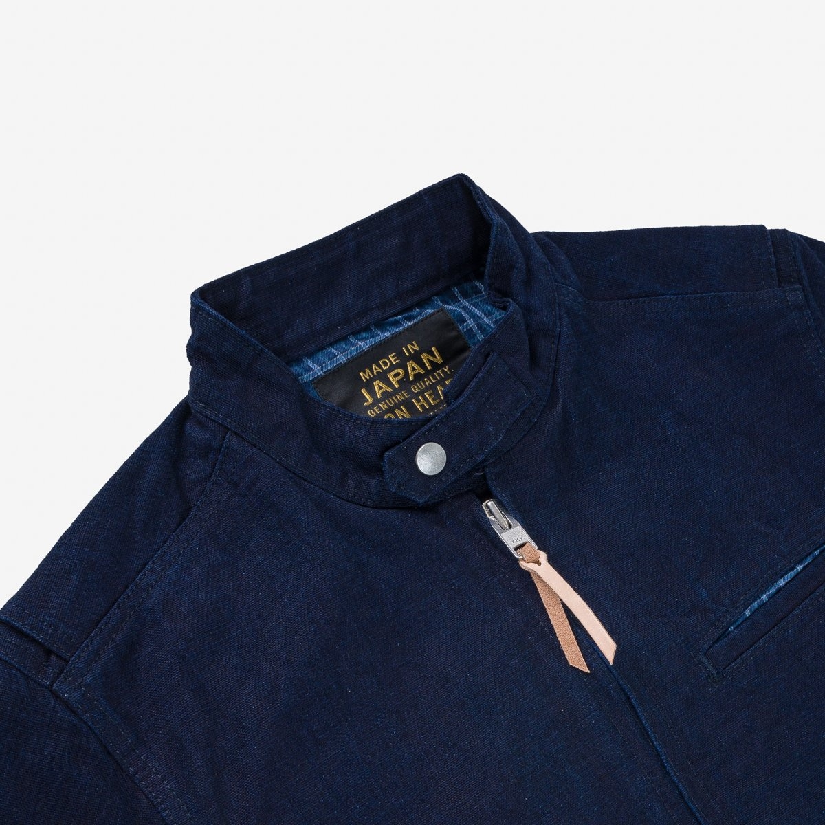 IHJ-135-IND 13oz Oxford Cloth Riders Jacket - Indigo - 8