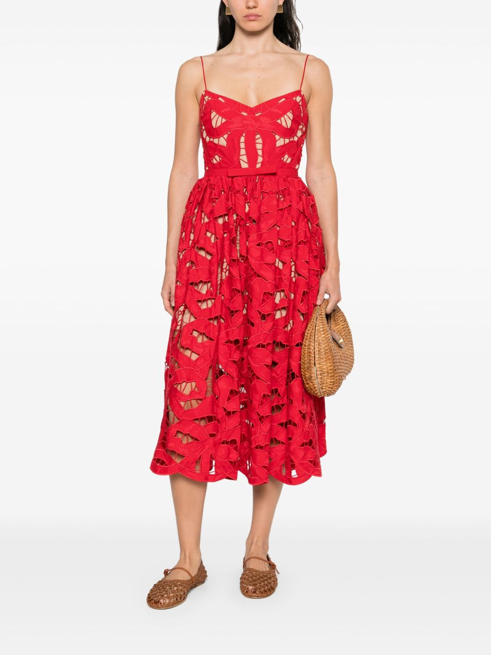 Self Portrait Women Midi Dress With Bow - 3