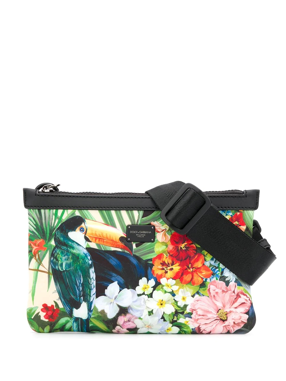 tropical print belt bag - 1