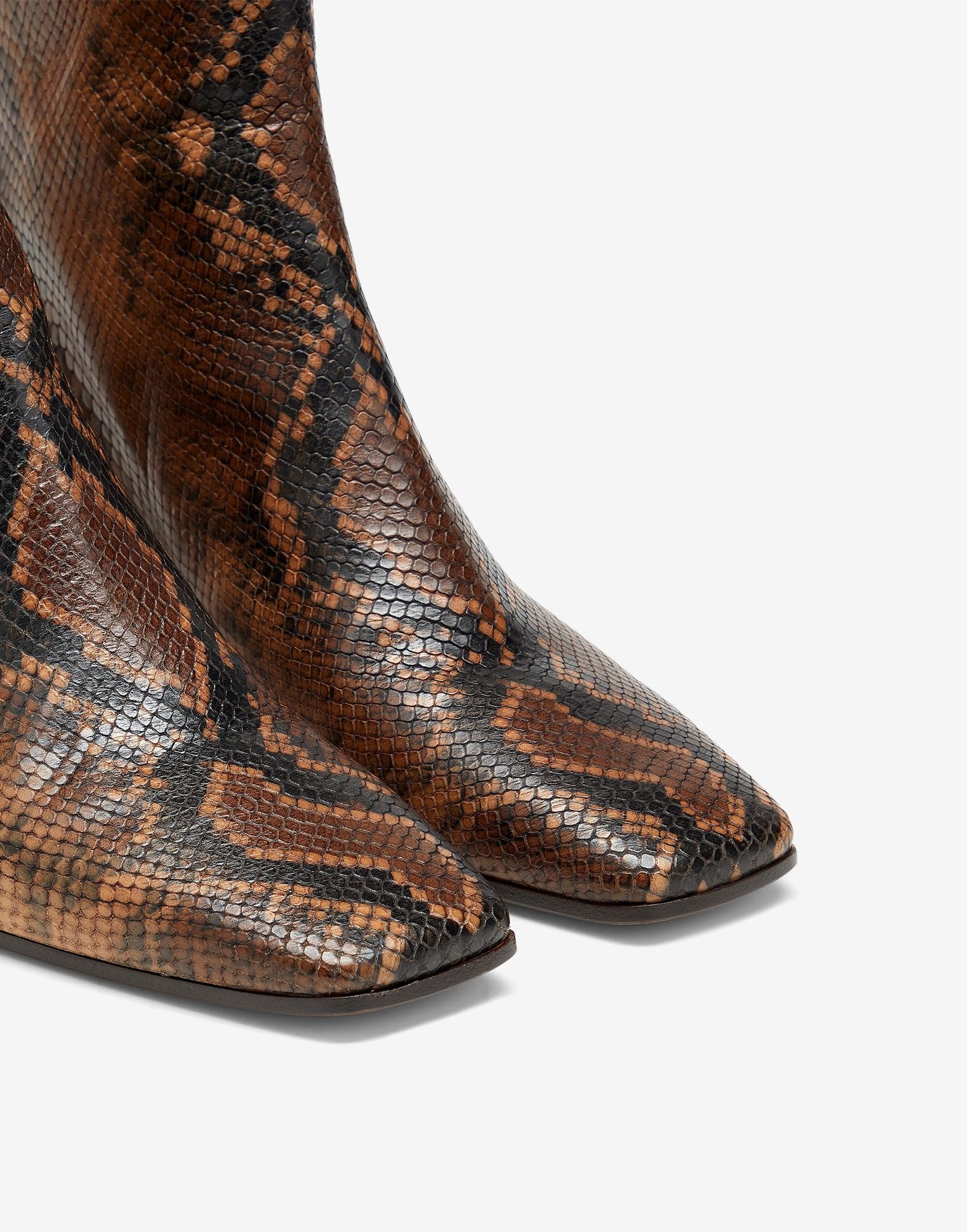 Square toe 6 heel ankle boots - 5