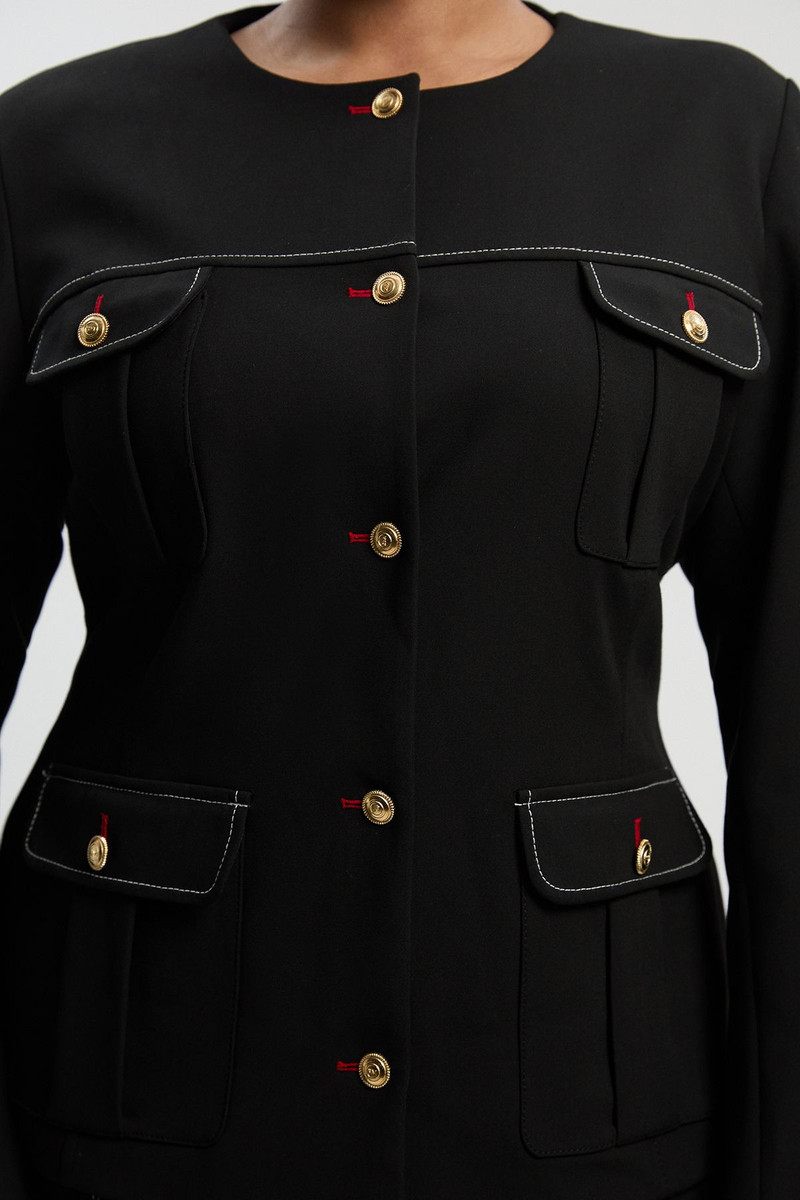 Plus Size Compact Stretch Formal Tailored Jacket 3