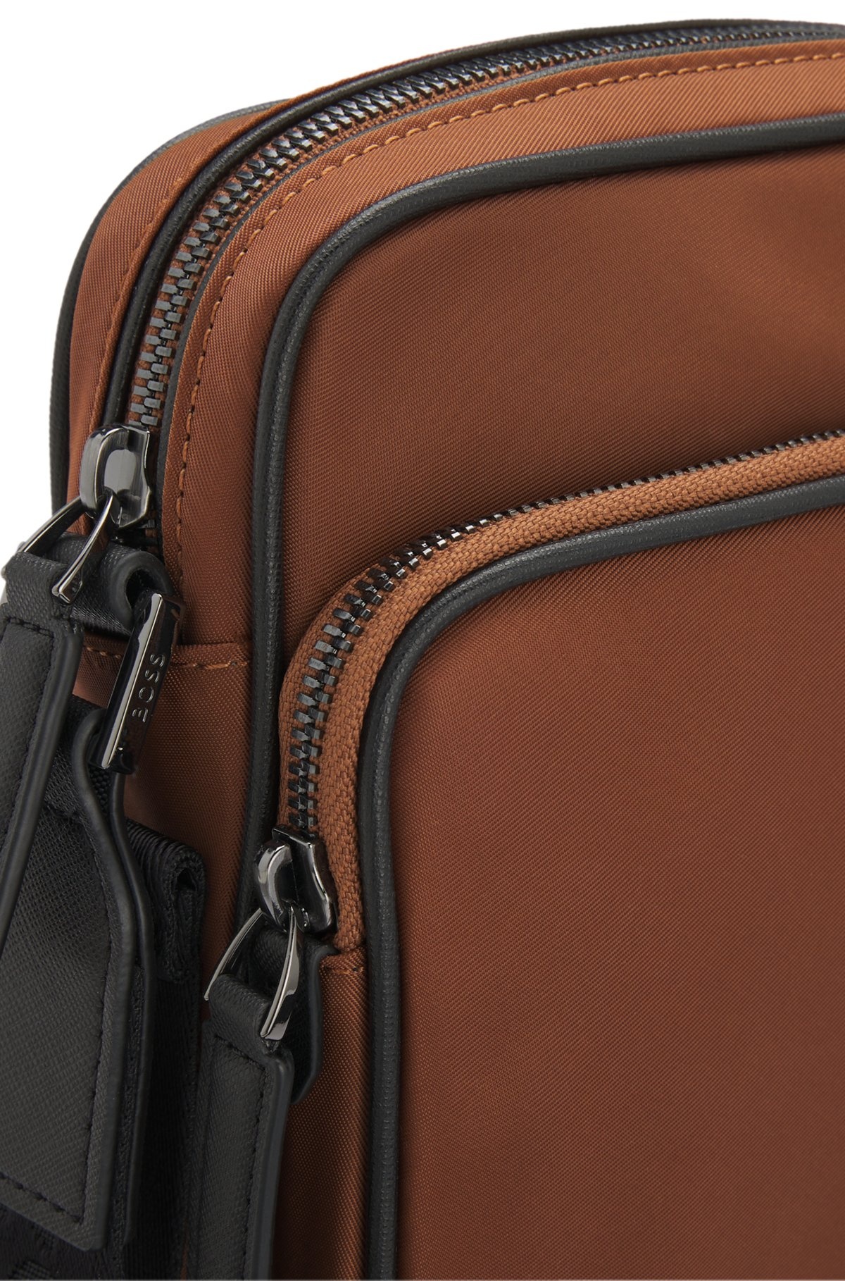 TWILL REPORTER BAG WITH DOUBLE B MONOGRAM - 7