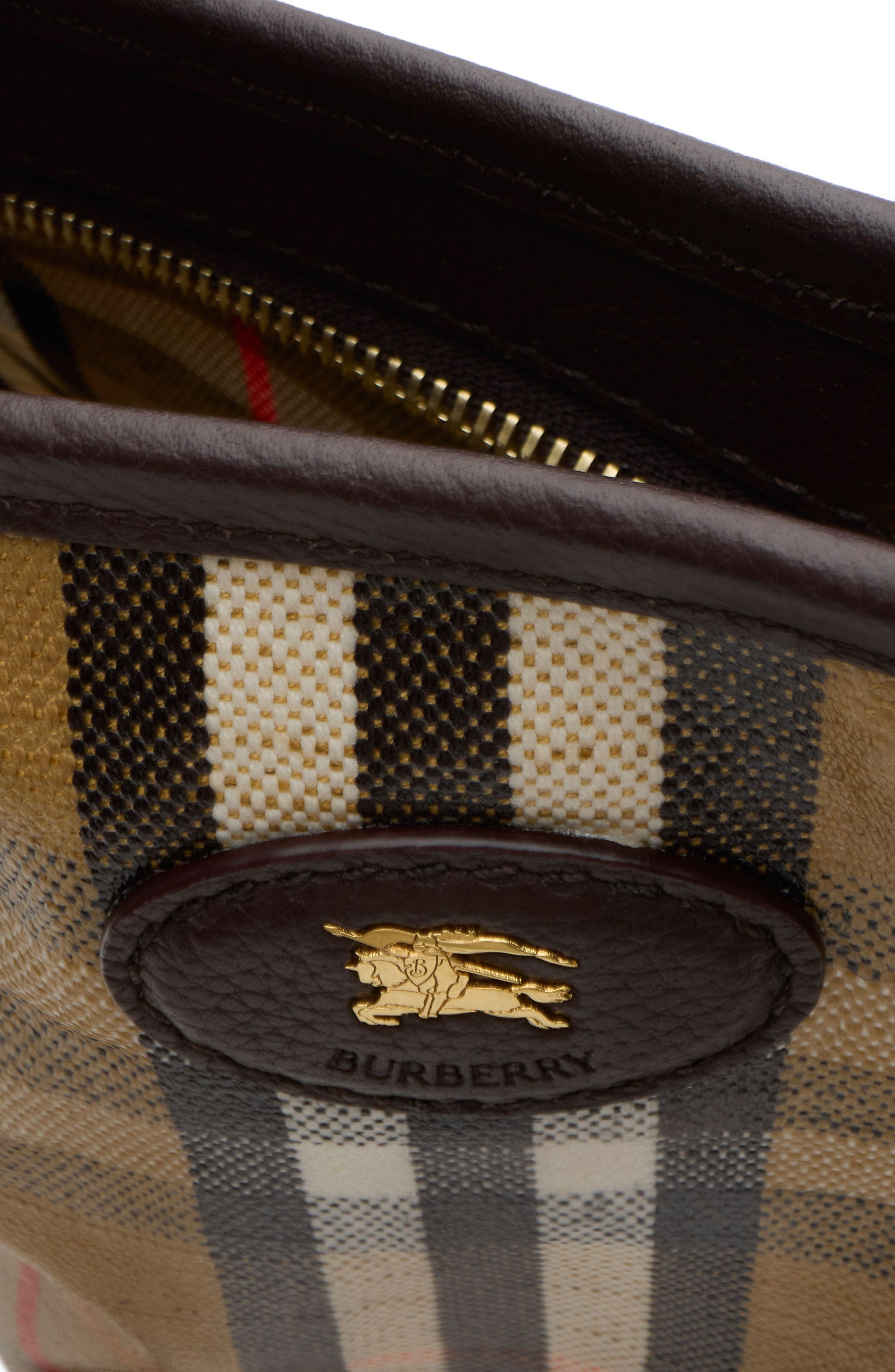 burberry Small Highlands Coated Canvas Crossbody Bag in Sand at Nordstrom - 6