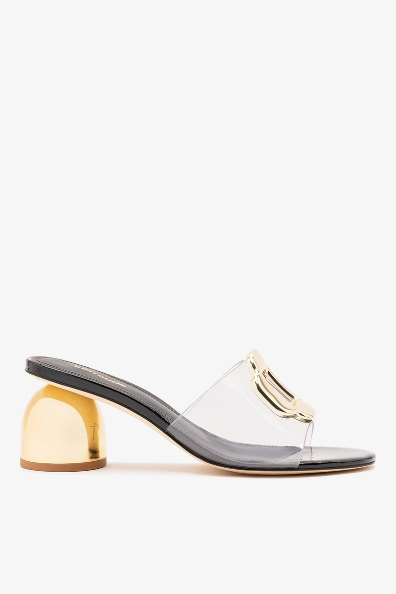 Margherita Clear Mule Black Patent Leather 1