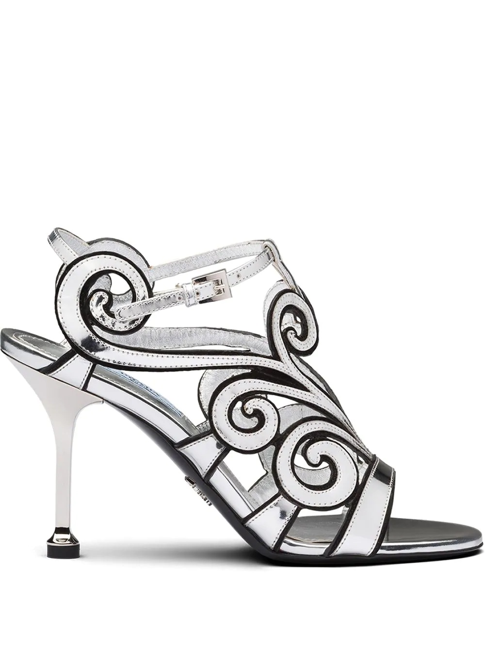 baroque-style ankle strap sandals - 1