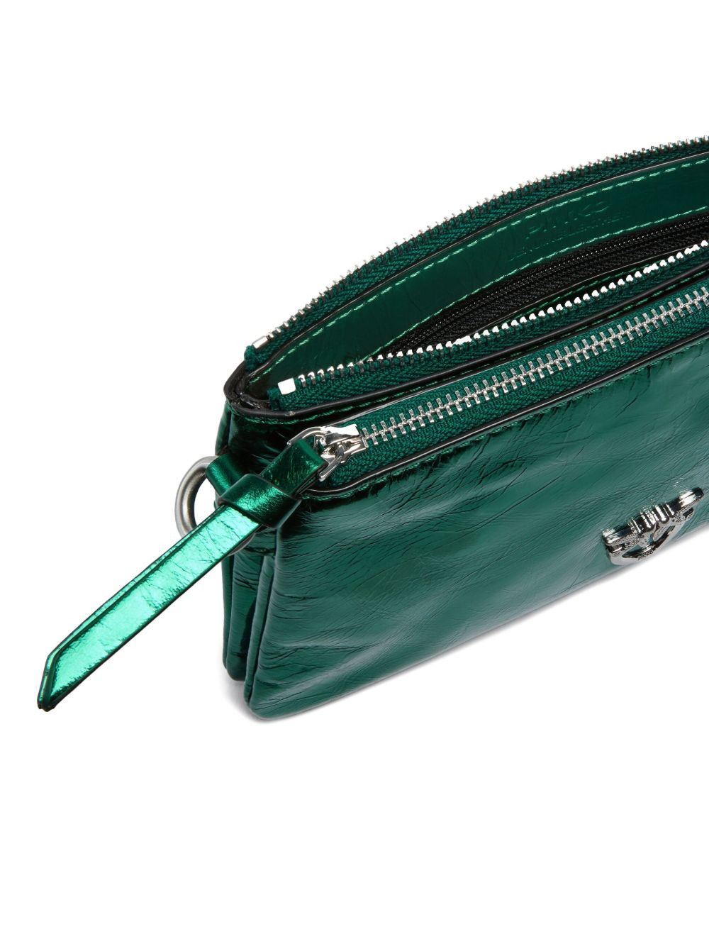 metallic calfskin chain bag - 4