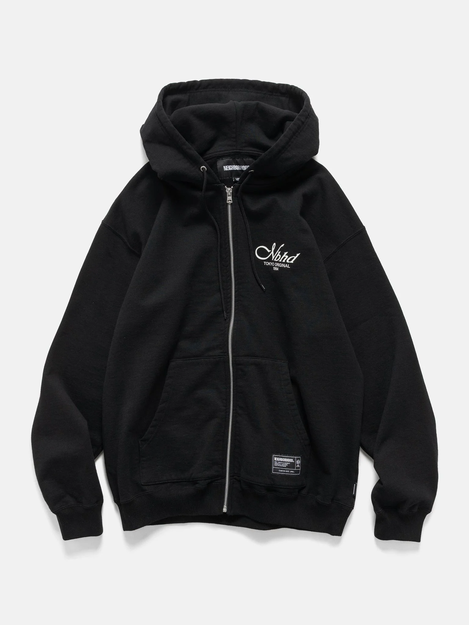 Staple Sweat Zip Hoodie LS Black - 1