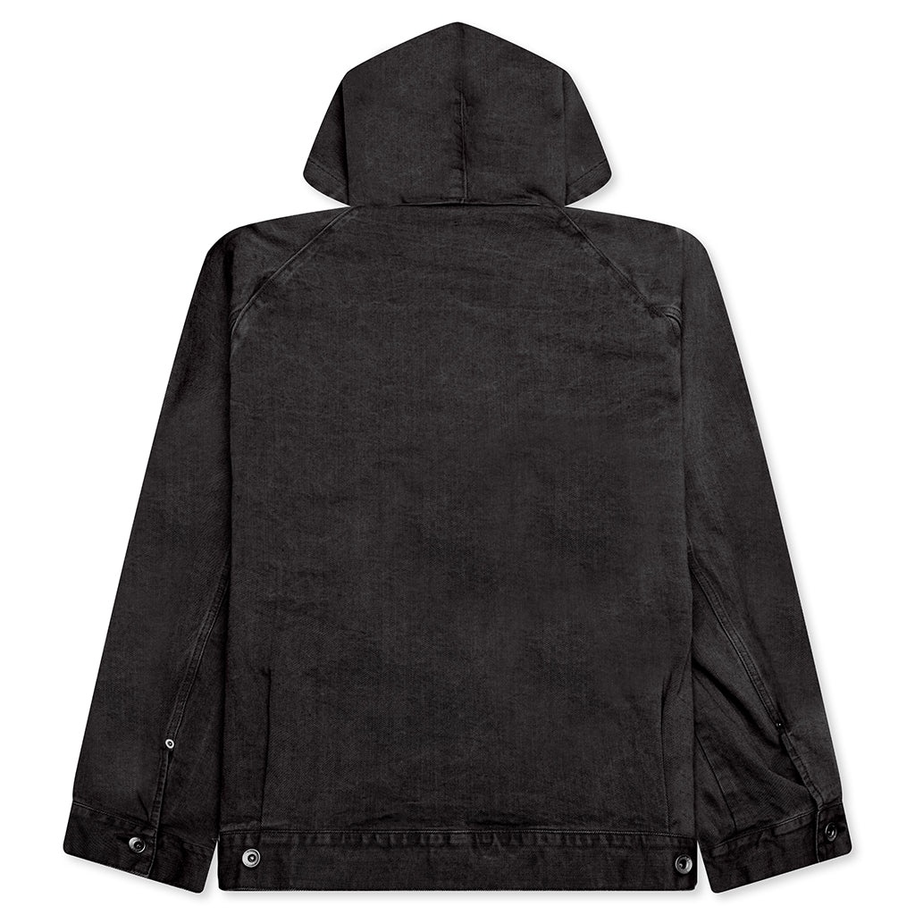 DENIM HOODIE - GRAY - 2