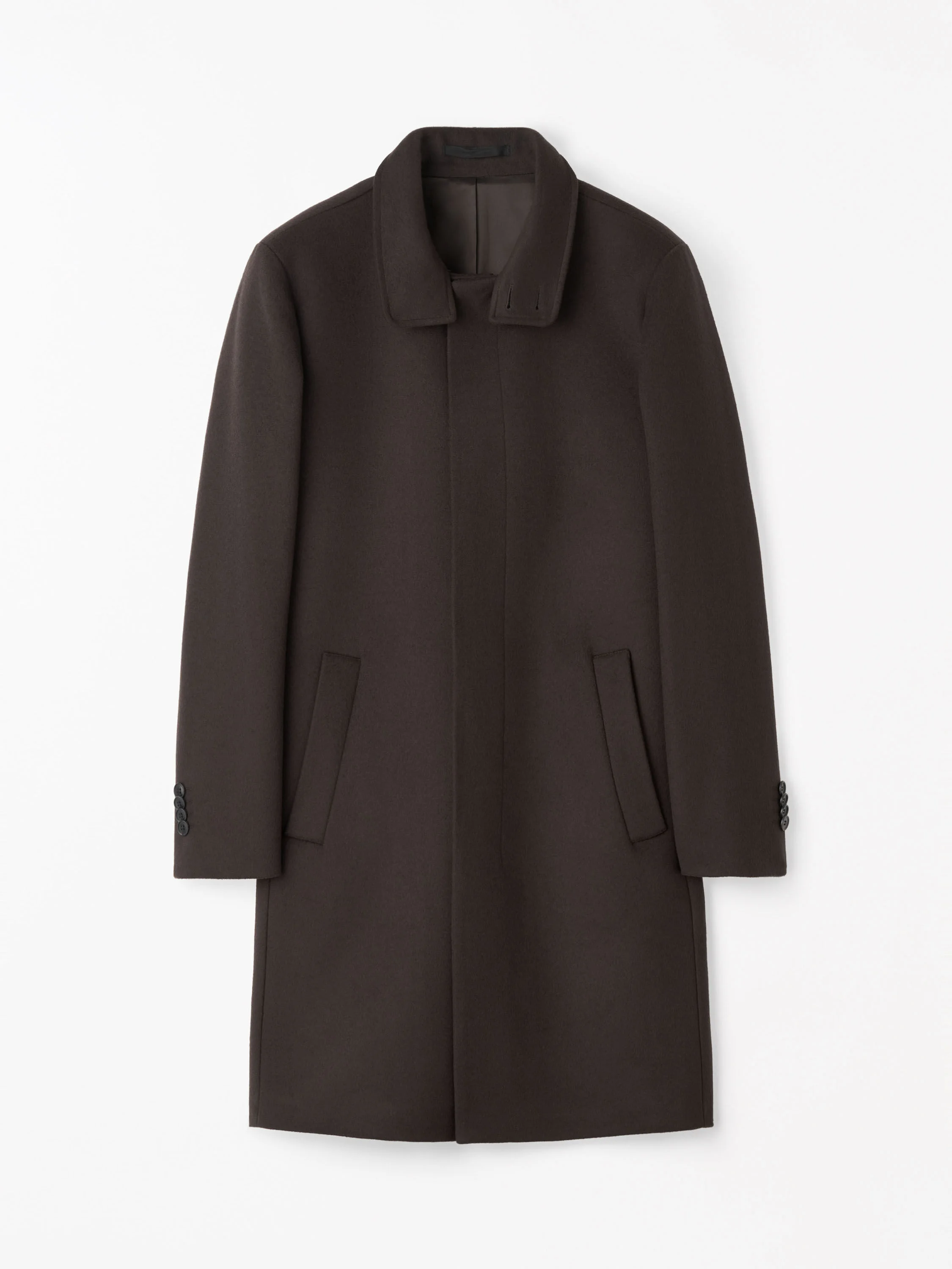 Aleric Funnelneck Wool Coat - 1