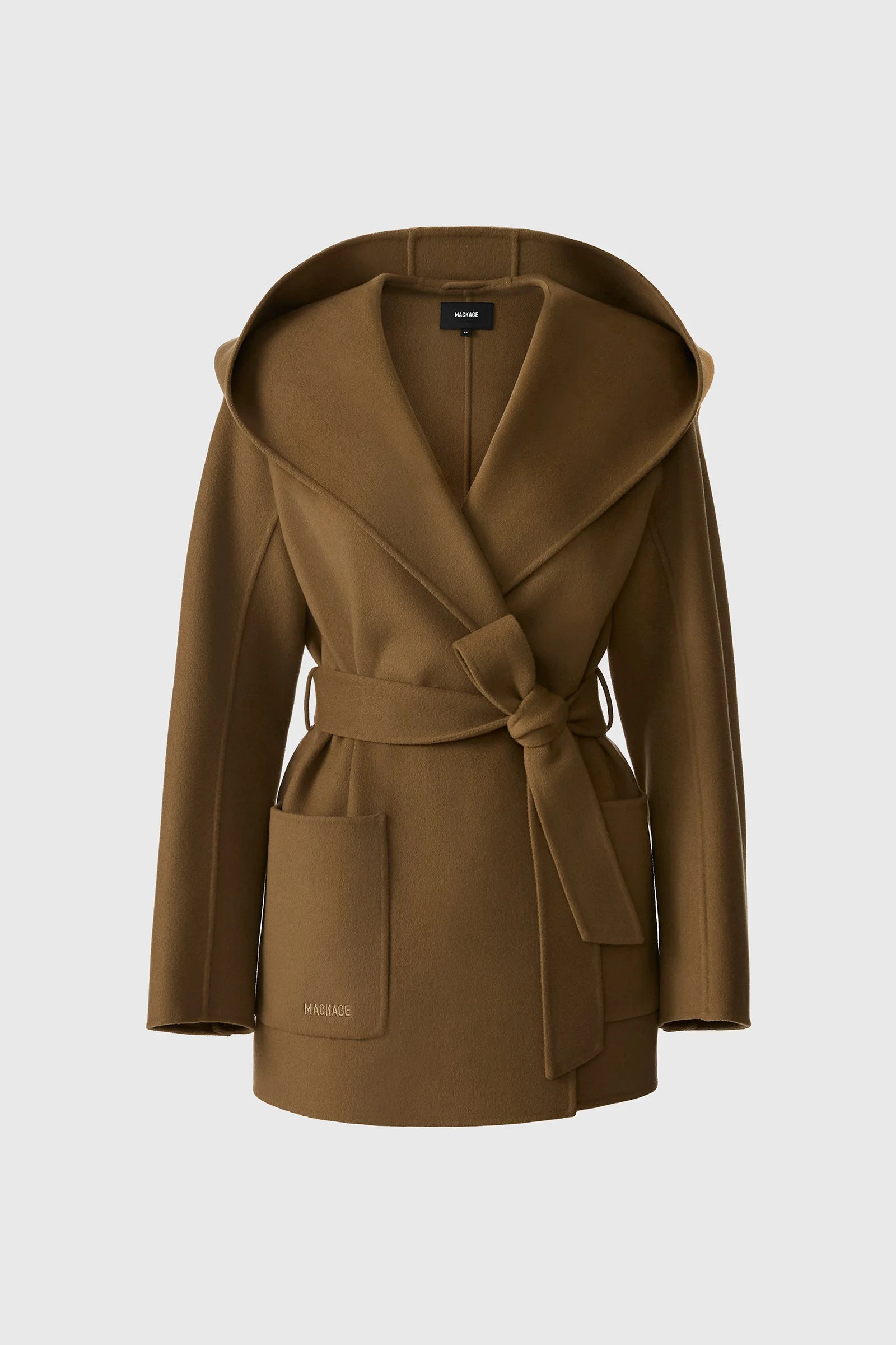 PAYA Wool Wrap Coat With Sash Belt - 1