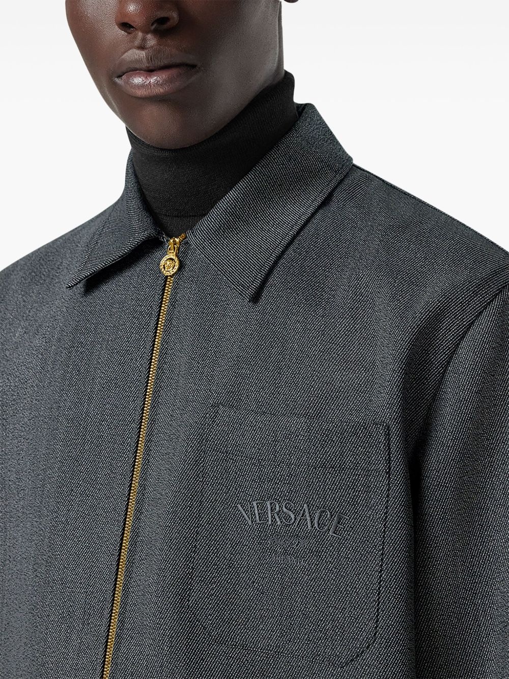 logo-embroidered jacket - 5