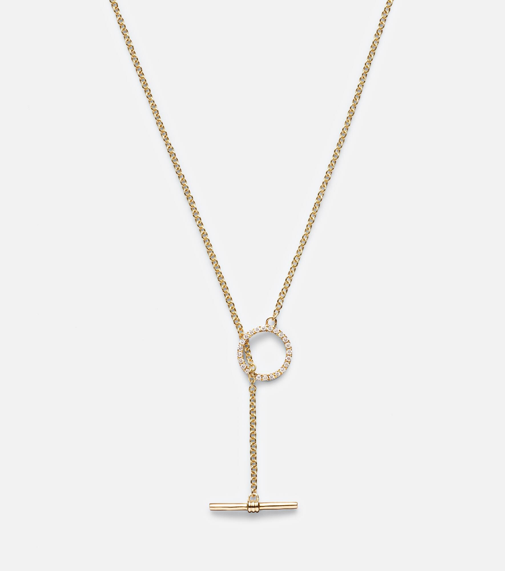 10kt gold necklace with diamonds - 4
