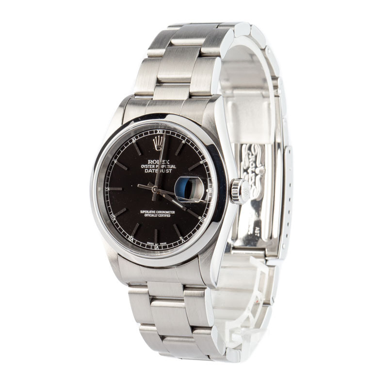 Rolex Datejust ref 16200 Black Dial - 2