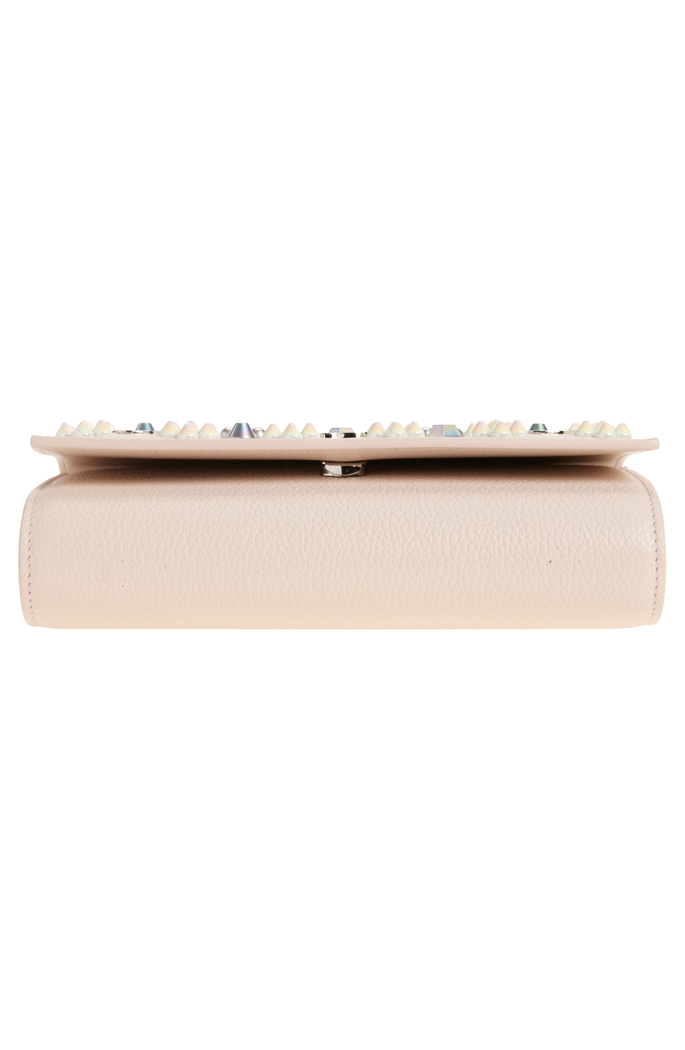 Christian Louboutin Paloma Leather Clutch in Leche/Multi at Nordstrom - 7
