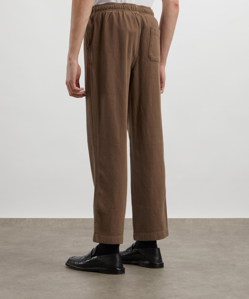 Textured Terry Travel Trousers in Taupe 4