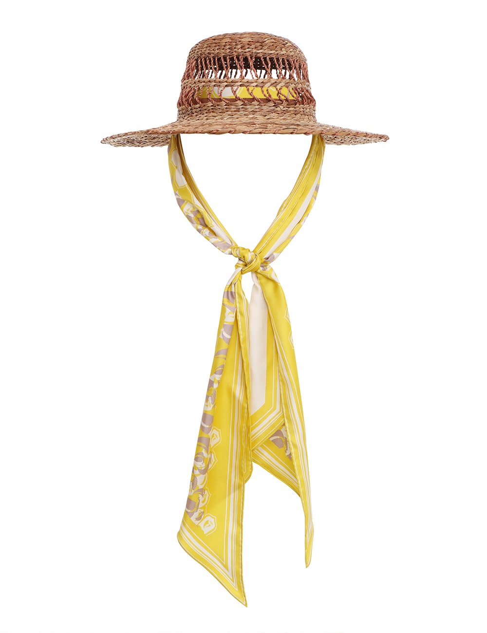 VENTED WICKER BOATER - 4