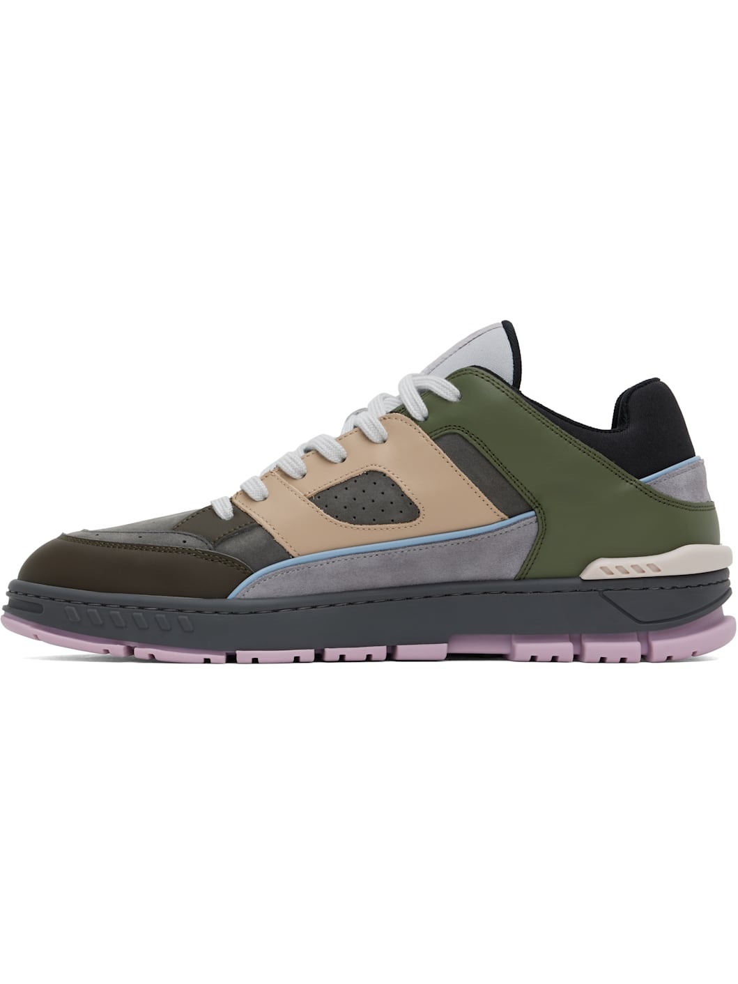 Gray & Green Area Lo Sneakers - 3